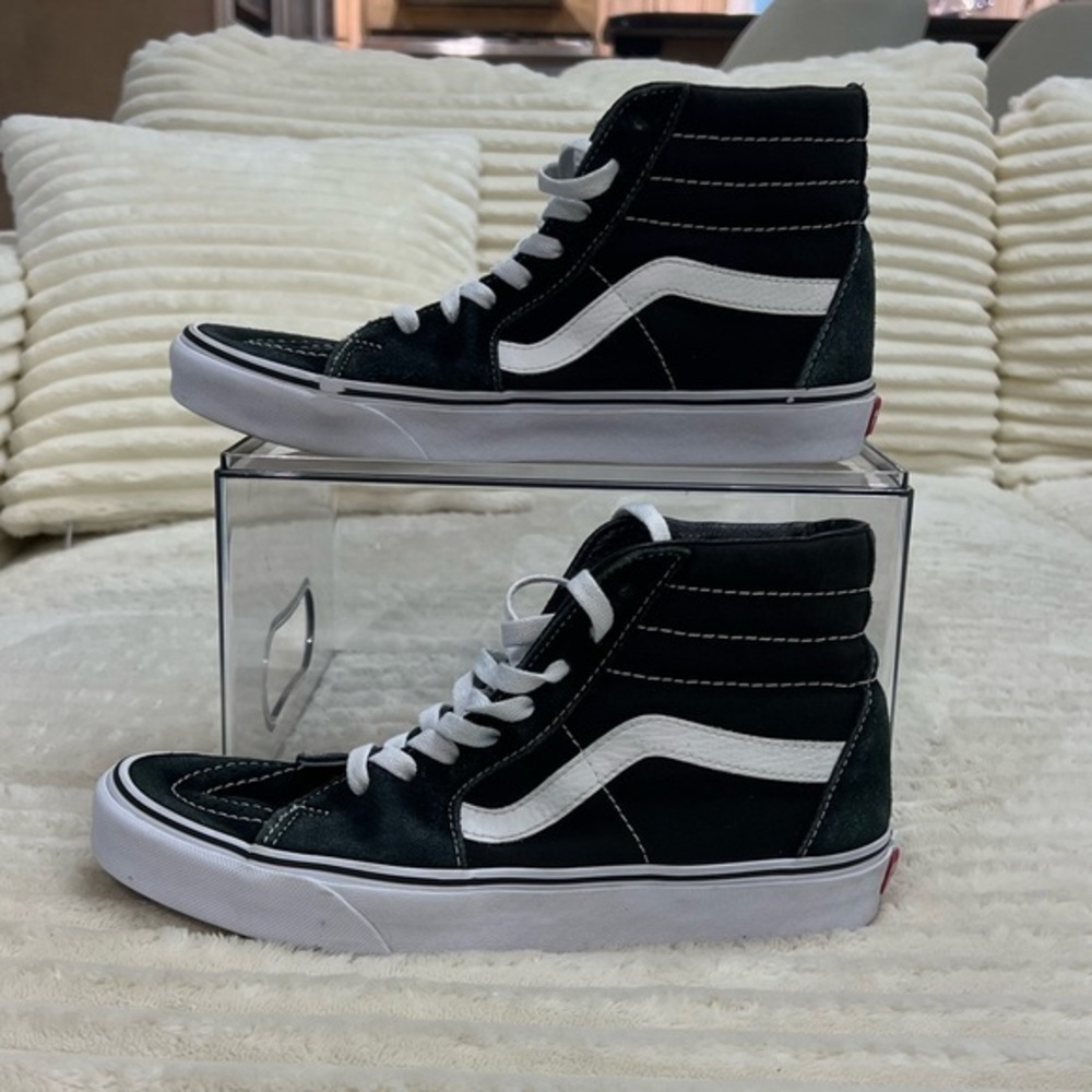 Vans Unisex Old Skool High Top Sneakers Size Mens 8 Womens 9.5 Color Black/White